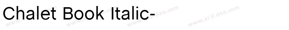 Chalet Book Italic字体转换